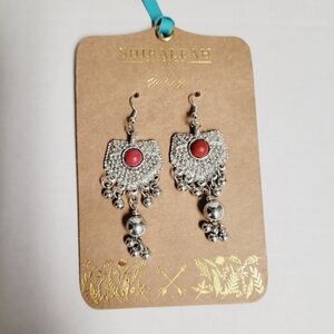 Shiraleah Chicago Women's red Mae dangle‎ earrings